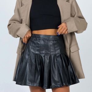 Princess Polly Leather Tennis Skirt